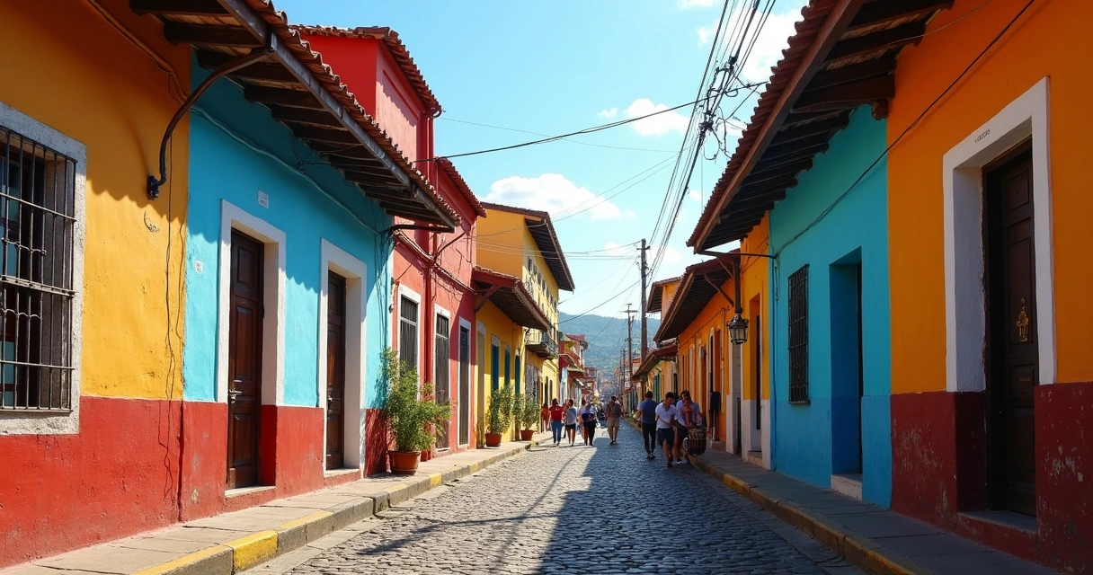 Casarões coloridos do Pelourinho em Salvador 