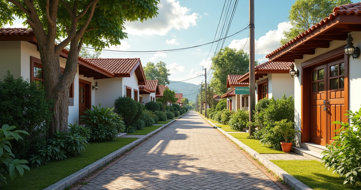 Casas residenciais em bairro tradicional de Campinas, rua arborizada 