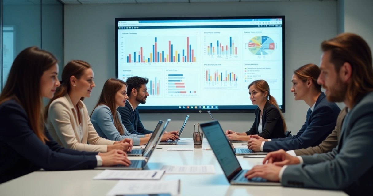 Reunião de equipe analisando resultados de case real 