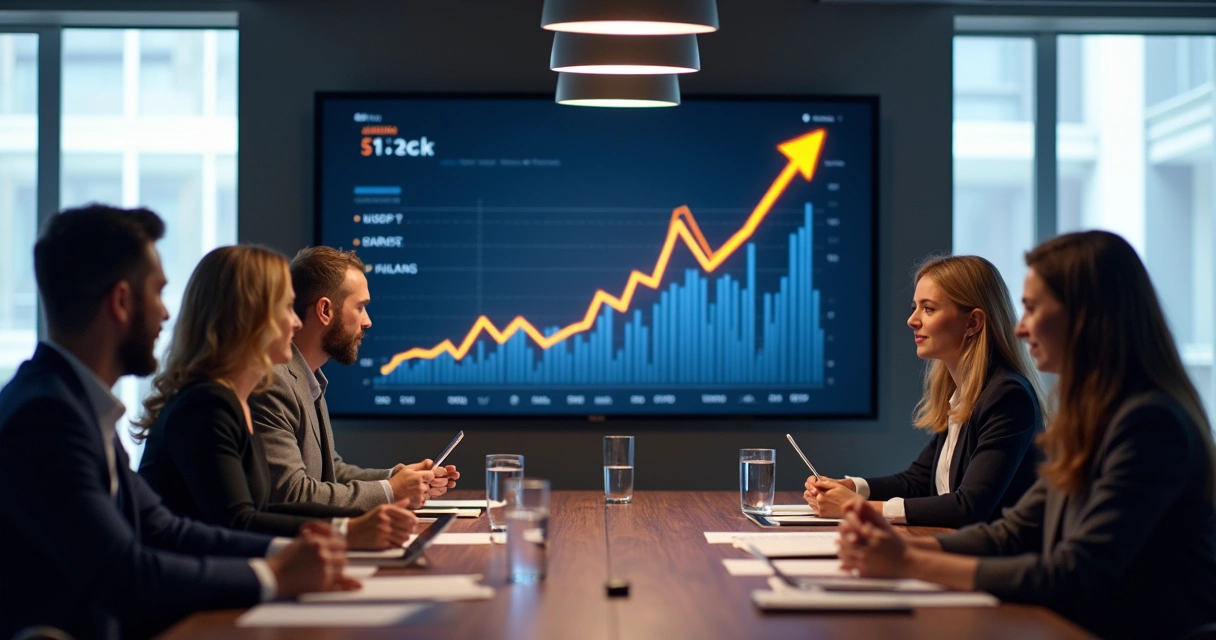 Gráfico de evolução de leads e vendas em contabilidade após boas campanhas de landing page 