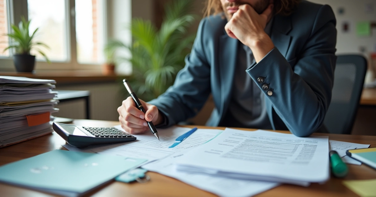 Small business owner reviewing emergency cash flow plan 