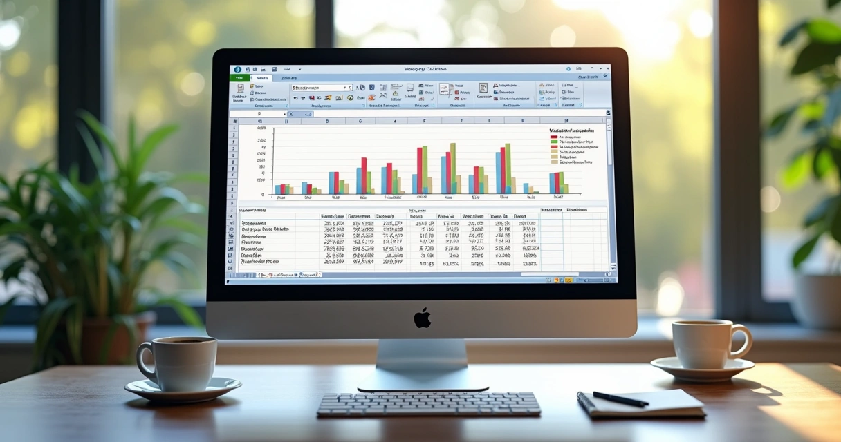 Spreadsheet displaying monthly inflows and outflows for a small business 