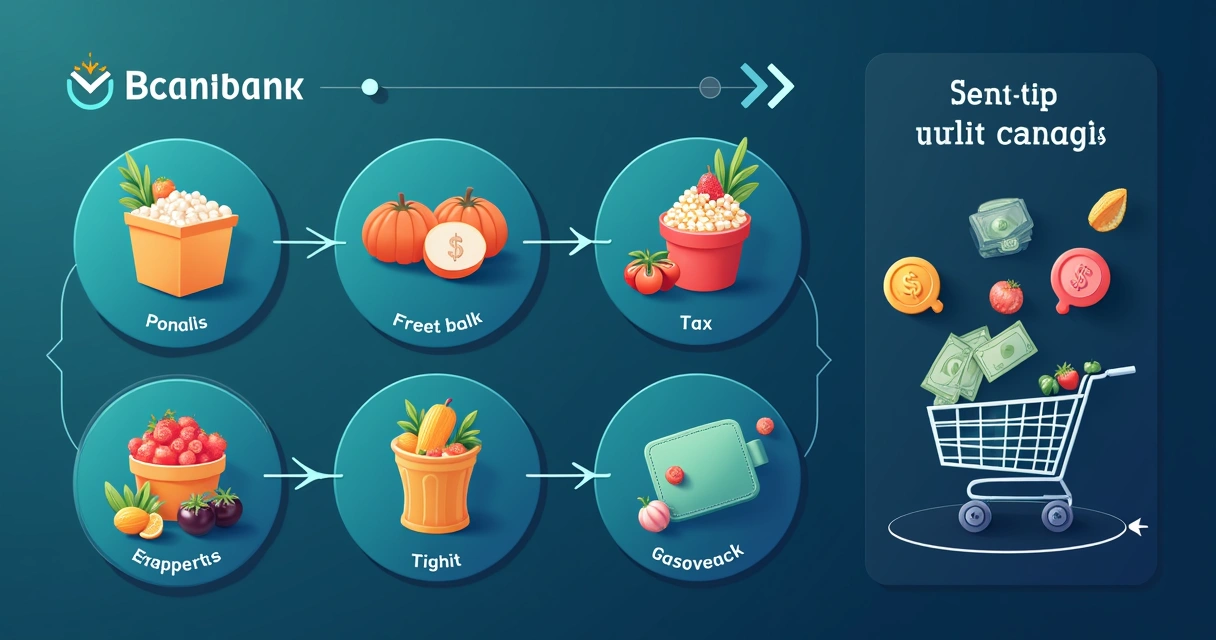 Painel mostrando fluxo de cashback tributário em empresa de alimentos 