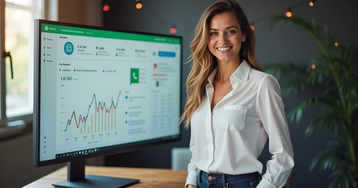 Profissional celebrando sucesso após integração do CRM com WhatsApp 