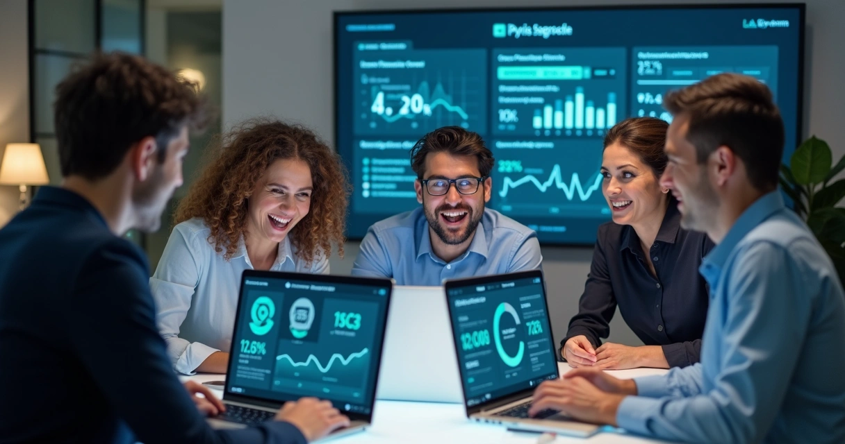 Resultados positivos em dashboards após implementação de serviços financeiros B2B 
