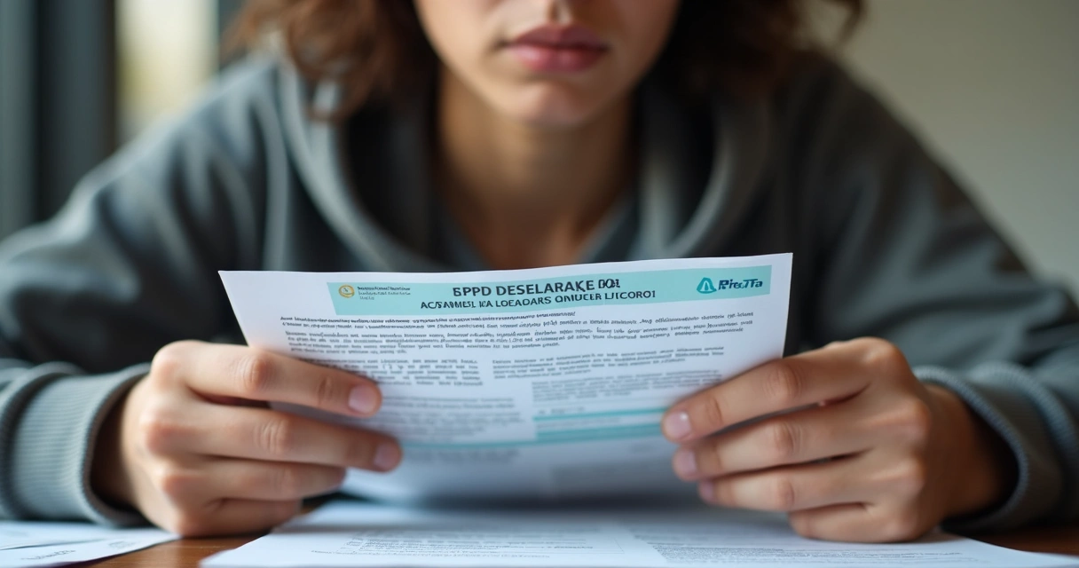 Pessoa segurando carteira de motorista com papel de autuação