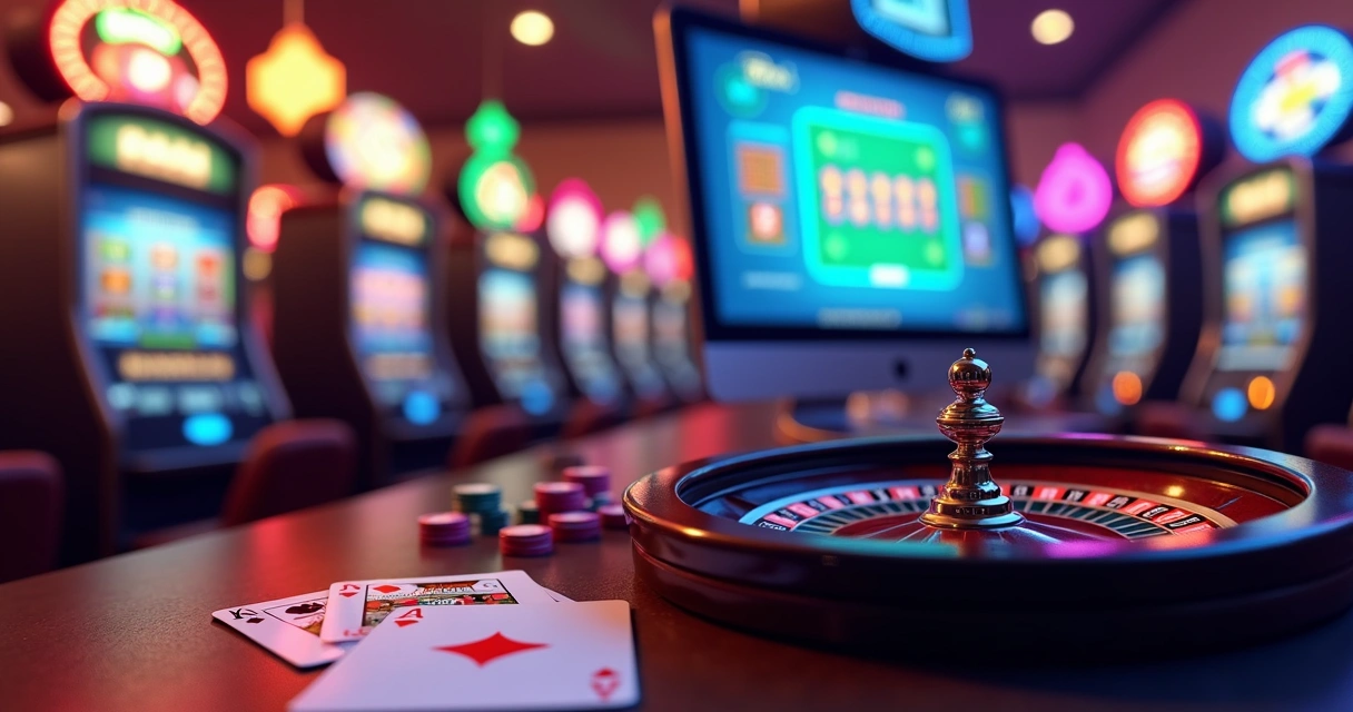 Mesa de cassino online com diversos jogos 