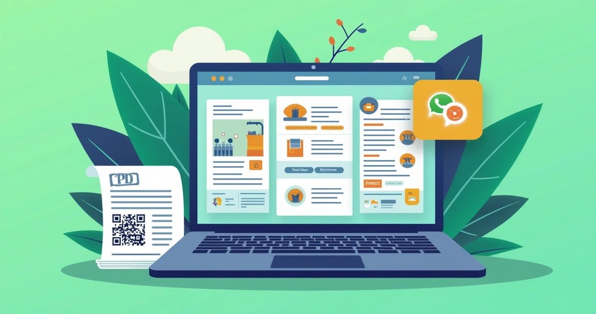 Catálogo digital em PDF com produtos e links interativos 