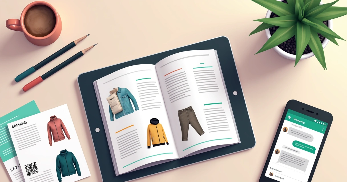 Catálogo digital com QR code na capa 