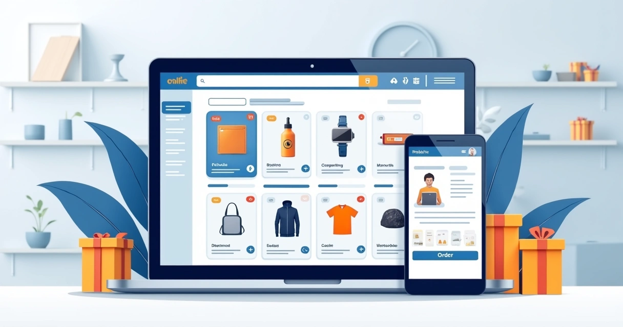 Catálogo digital com produtos destacados e pedidos online