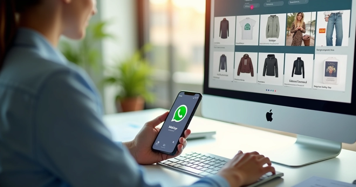 Catálogo digital sendo exibido no WhatsApp 