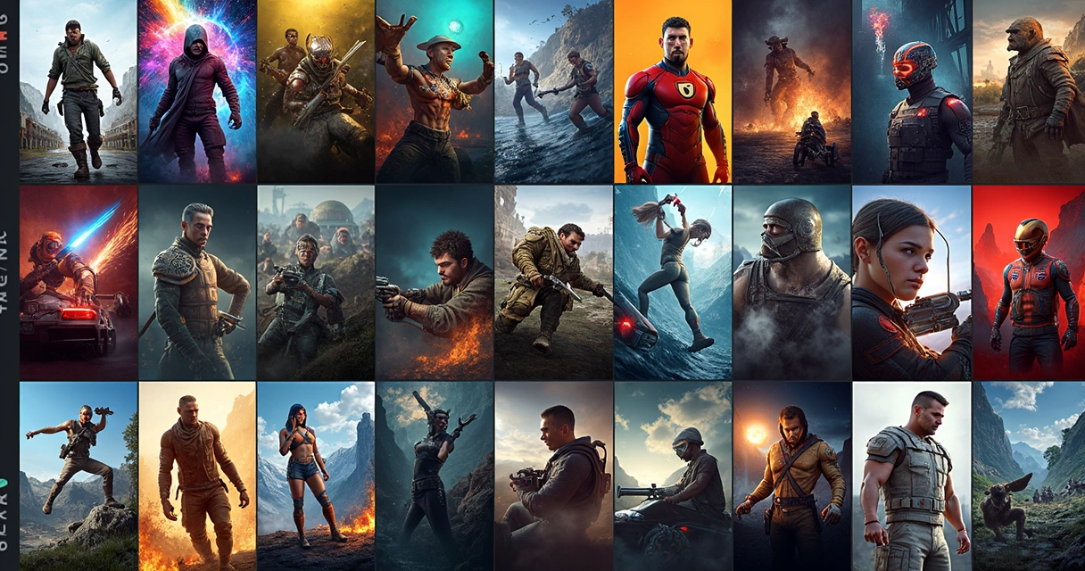 Diversidade de capas de jogos do Game Pass Ultimate 