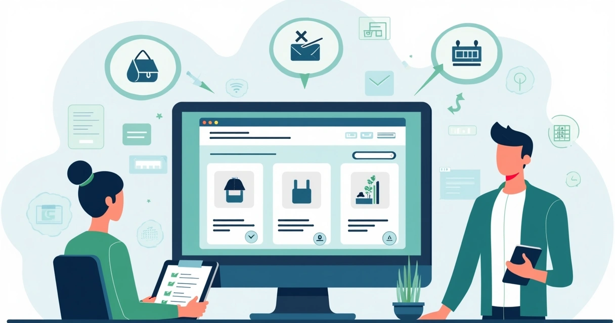 Tela de catálogo integrada ao ERP com produtos e estoque atualizado