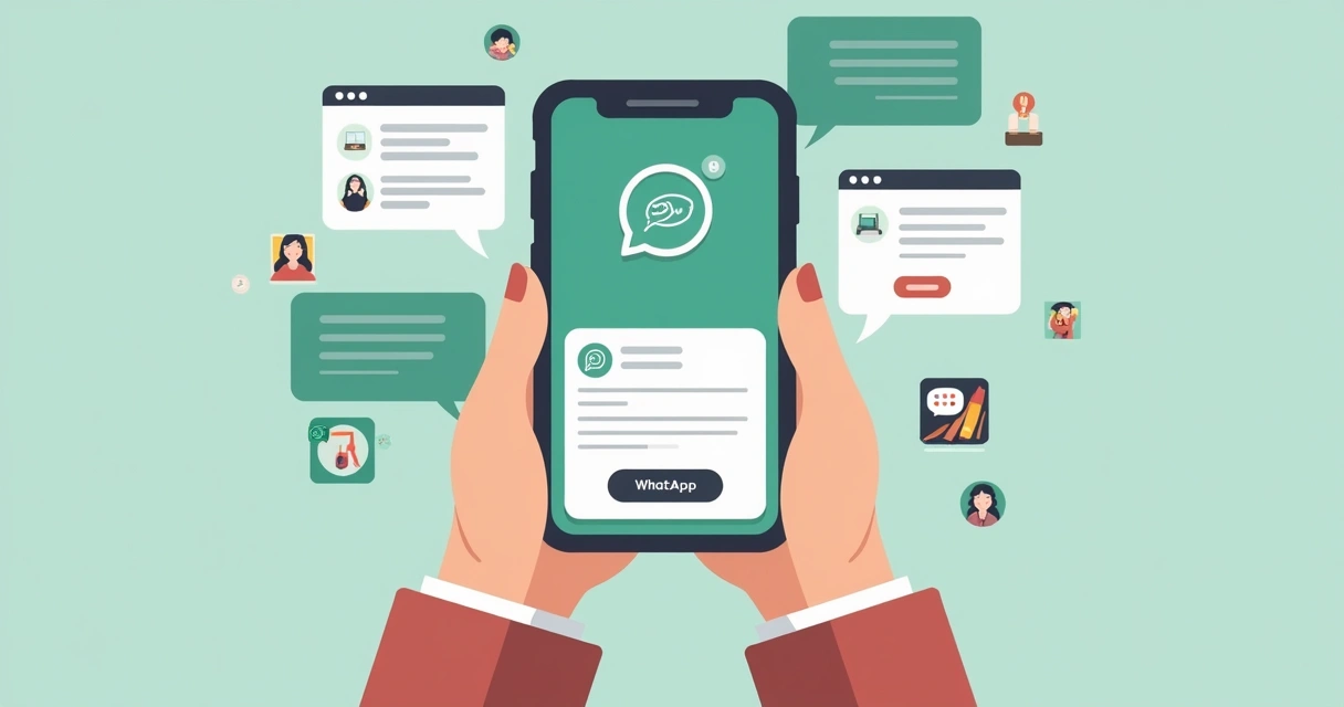 Celular exibindo catálogo digital Eudora integrado ao WhatsApp 