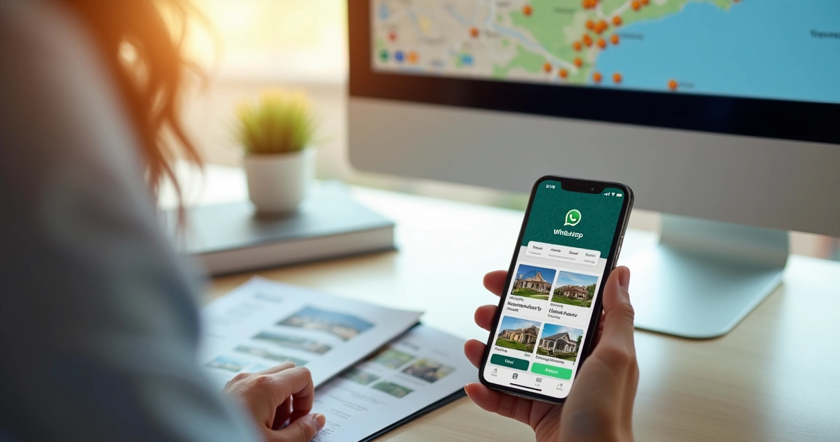 Catálogo digital de imóveis integrado no WhatsApp 
