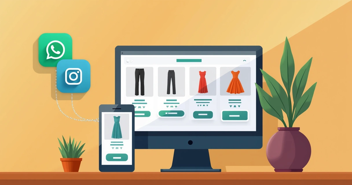 Catálogo digital integrado ao WhatsApp e Instagram 