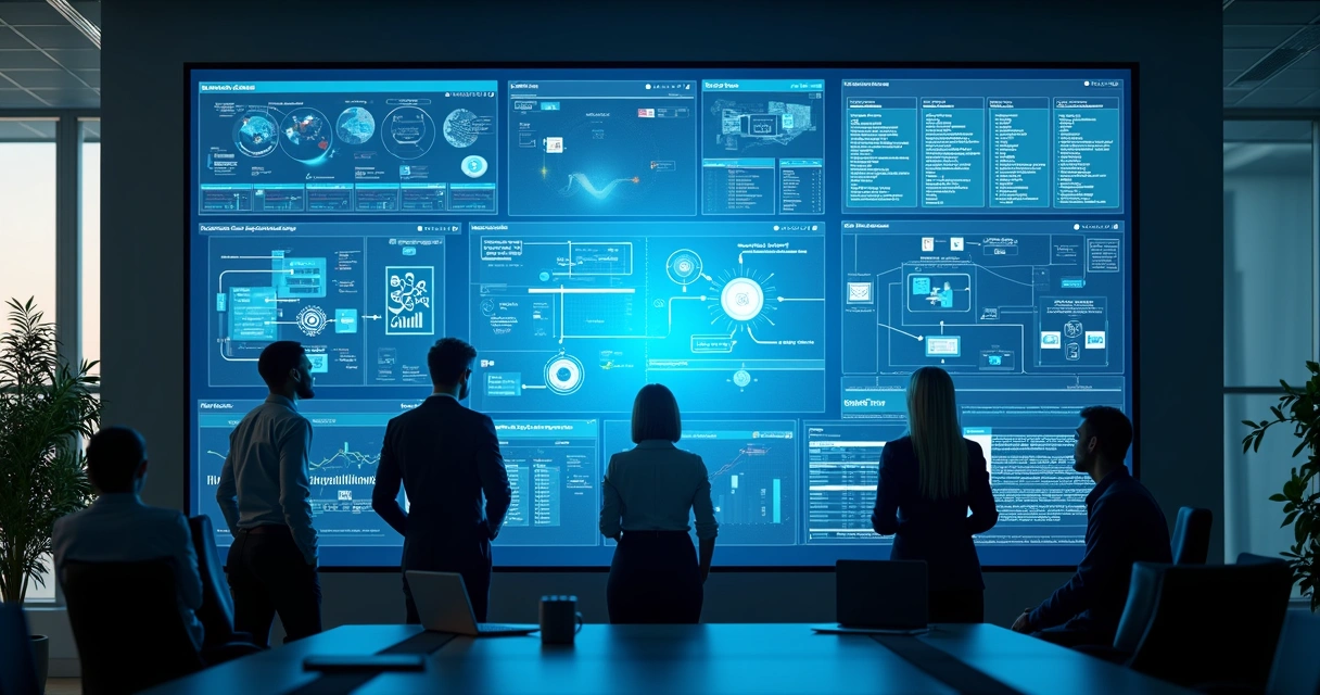 Painel com linhagem de dados e metadados corporativos 