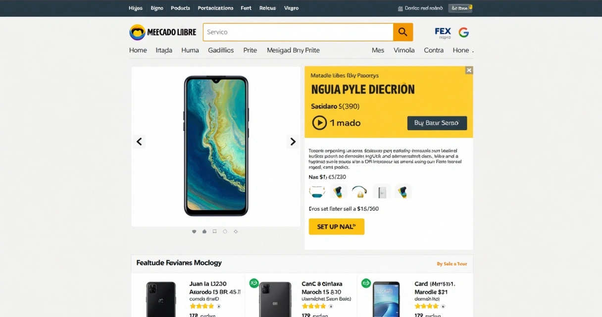 Página de catálogo de produto eletrônico no Mercado Livre 