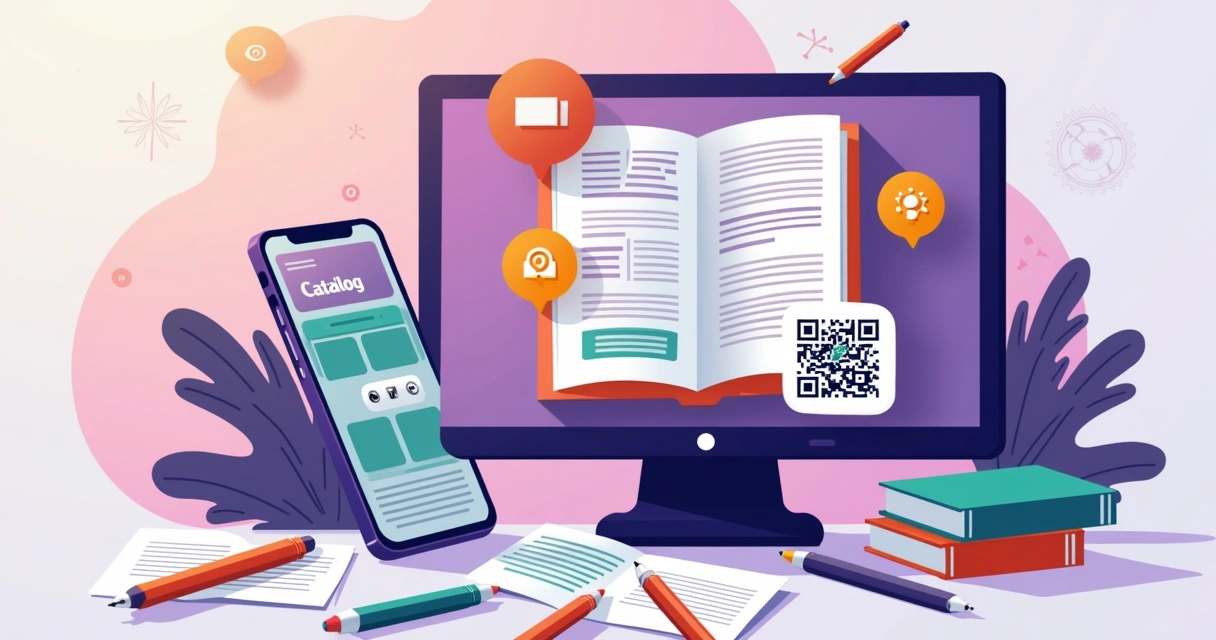 Catálogo em PDF, arte para Instagram e QR Code juntos 