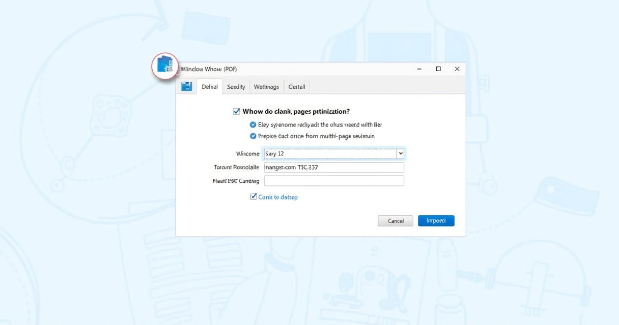 Janela de exportação em PDF no CorelDRAW