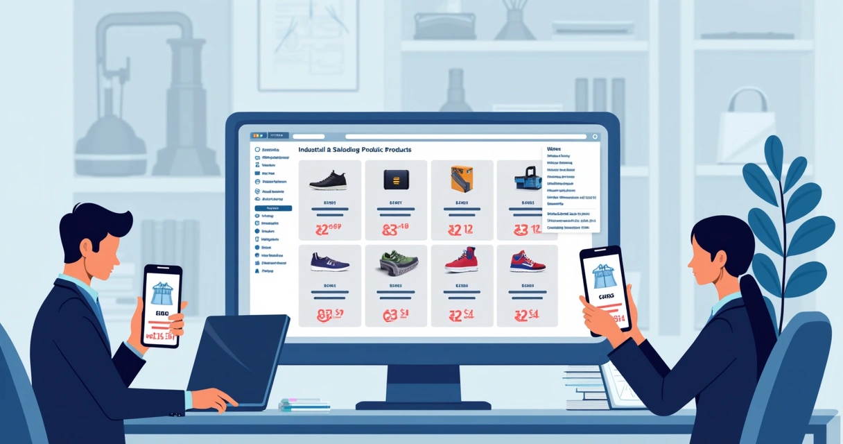 Página de catálogo digital com produtos de indústrias e distribuidores 