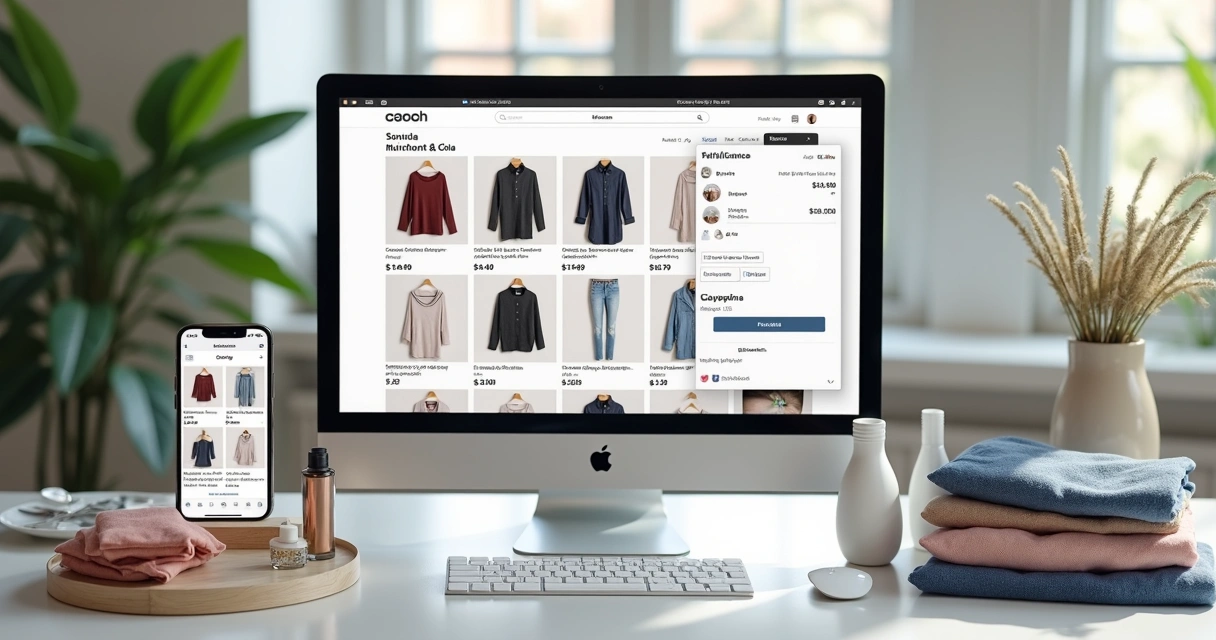 Catálogo digital de produtos em tela com fotos e preços 