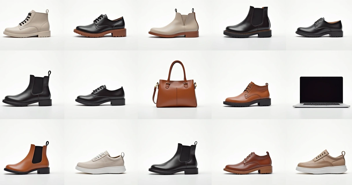 Catálogo online com produtos em fundo branco padronizado 