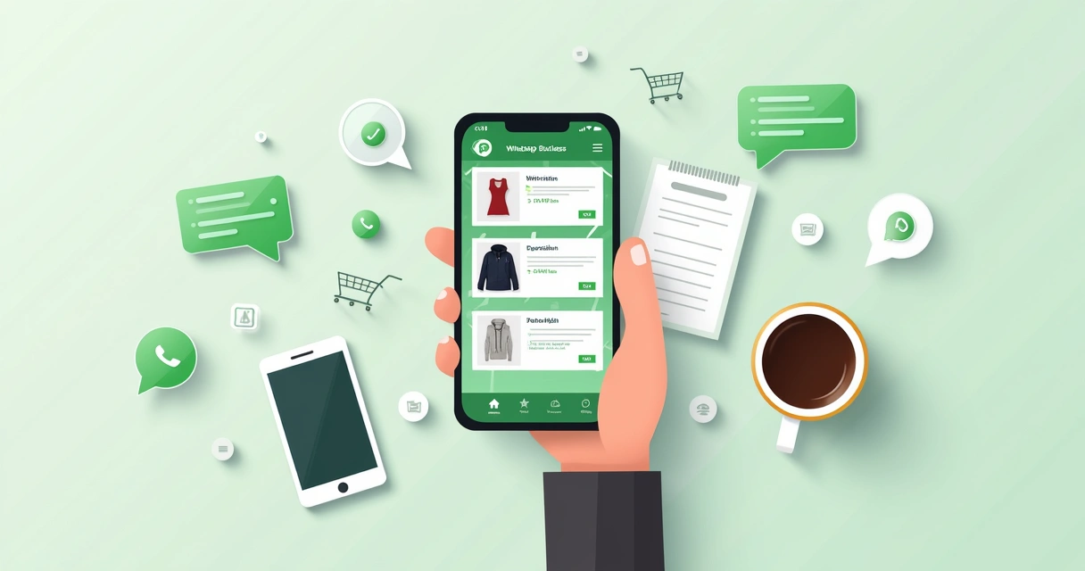 Catálogo de produtos bem organizado no WhatsApp Business 