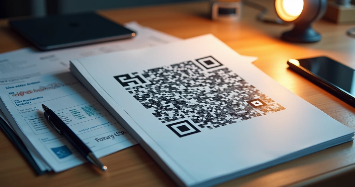 Catálogo impresso com QR code em destaque para vendedores 