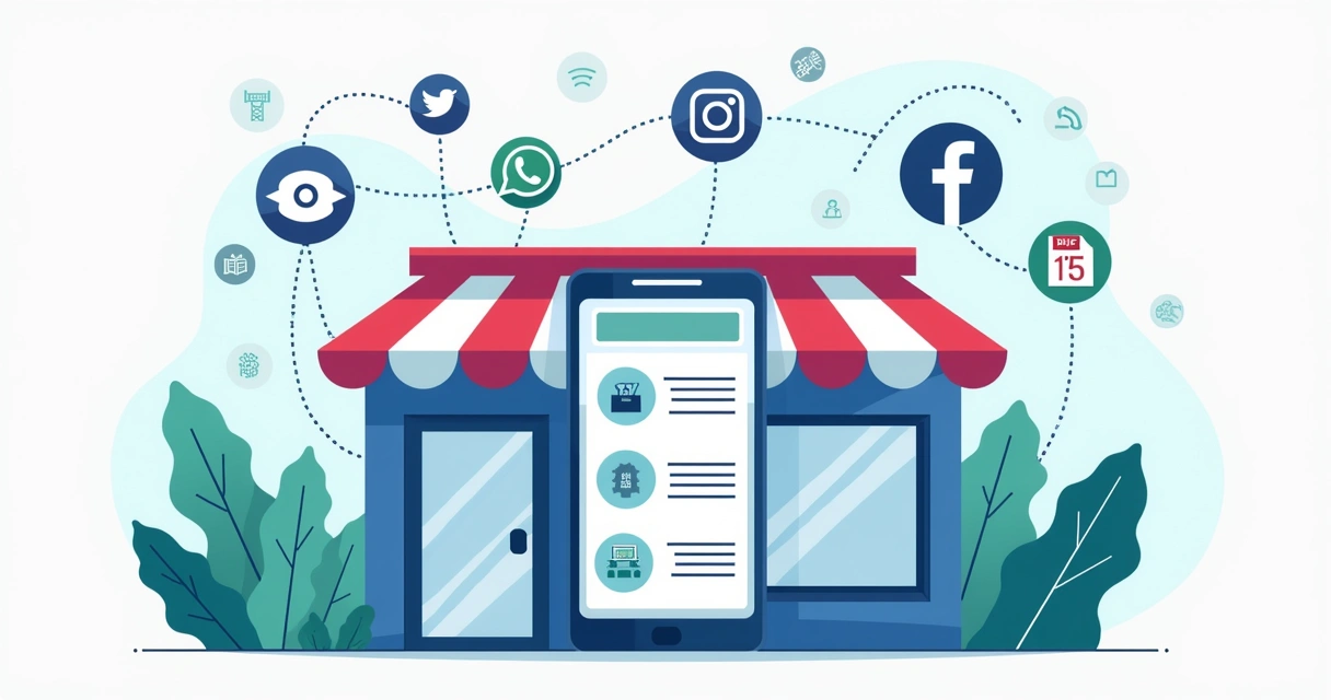 Vitrine digital conectada ao WhatsApp e redes sociais 