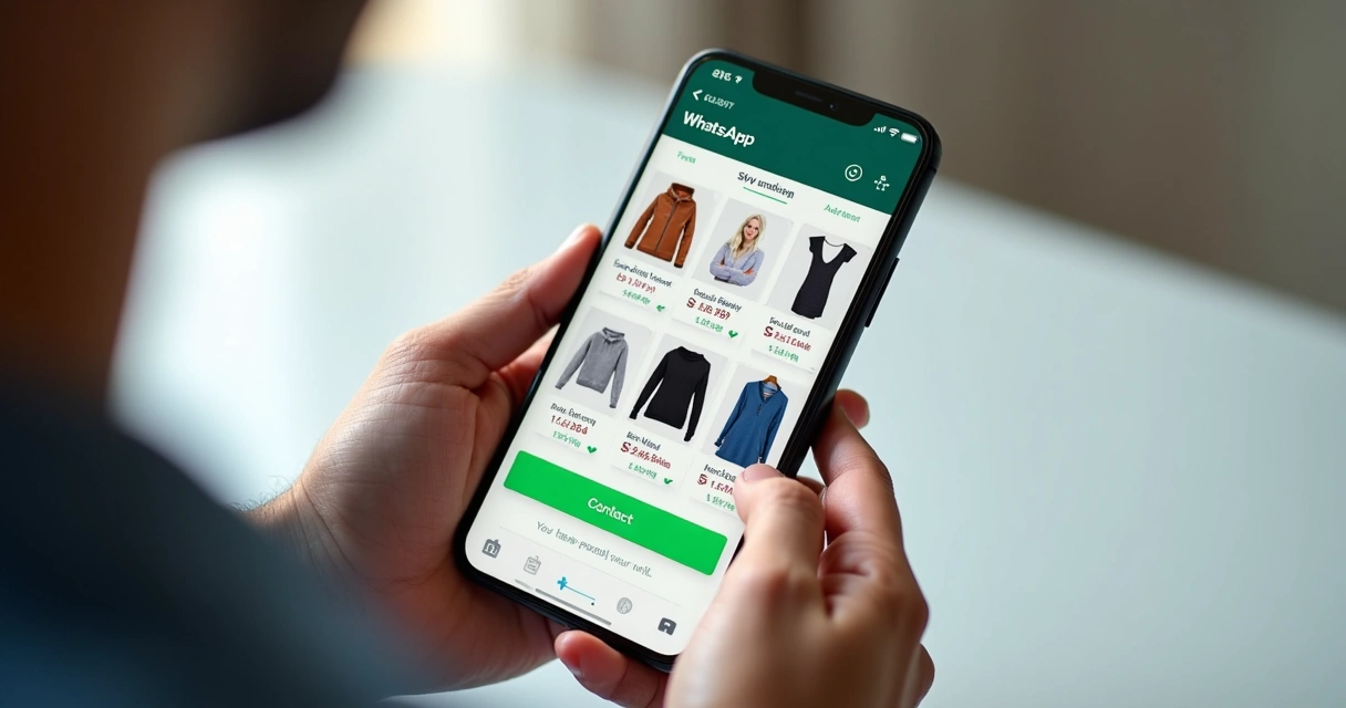Cliente conferindo catálogo digital no WhatsApp 