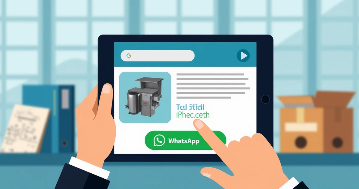 Tela de catálogo digital exibindo botão para WhatsApp Business 