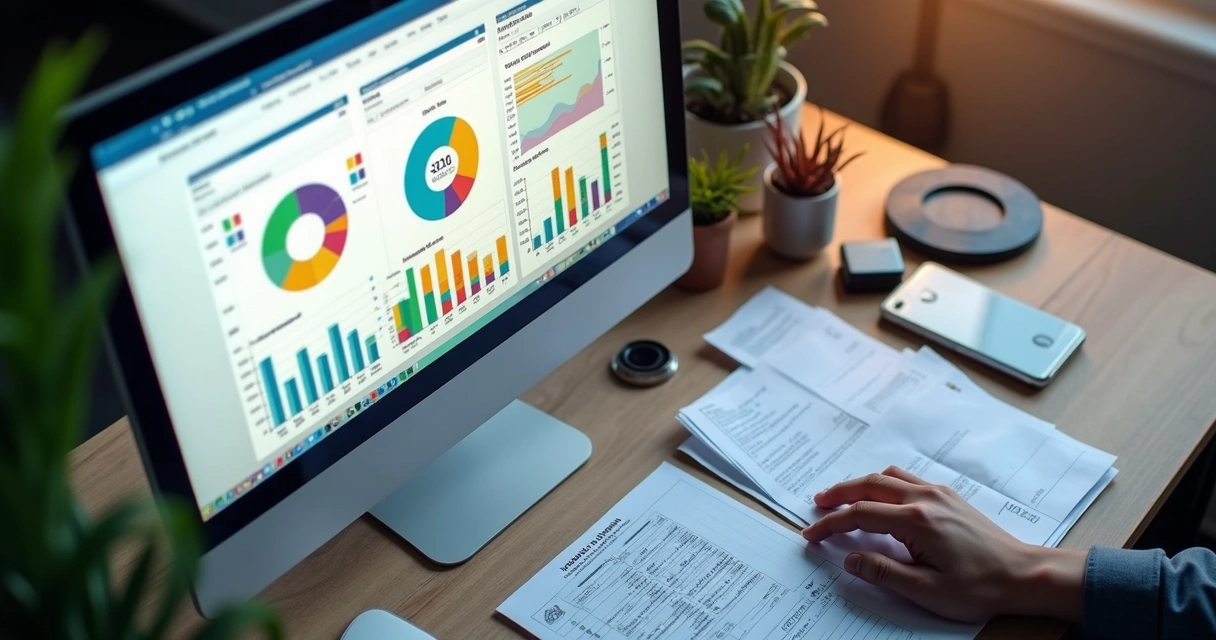 Categorização automática de despesas em gráficos coloridos 