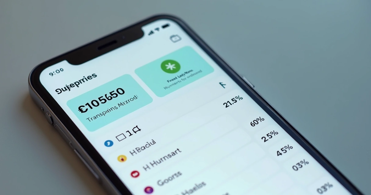 Categorias de despesas organizadas em tela de app 