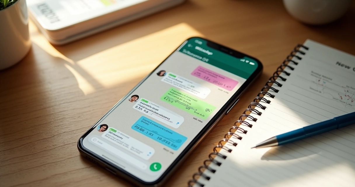 Relatório financeiro visual no WhatsApp com categorias de despesas