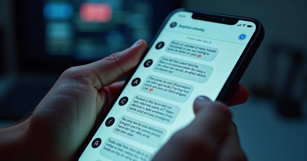 Celular recebendo mensagens falsas de SMS