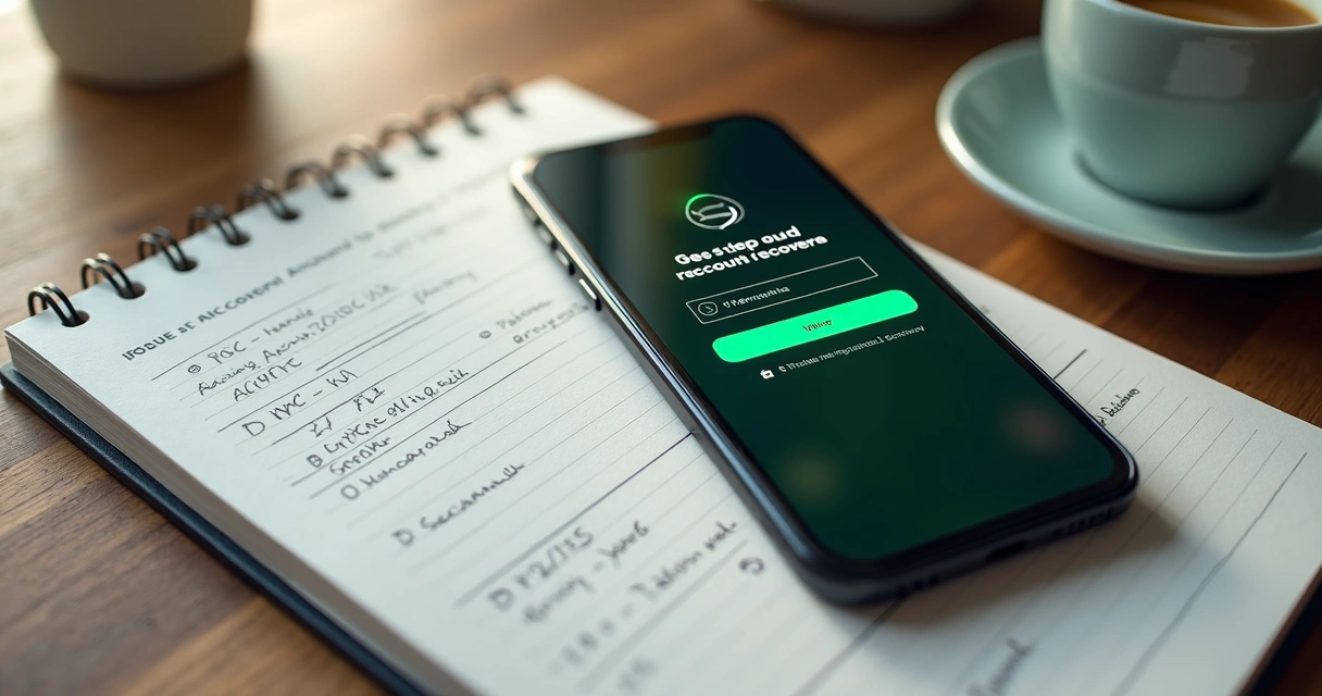 Celular com verificação de segurança e caderno de anotações