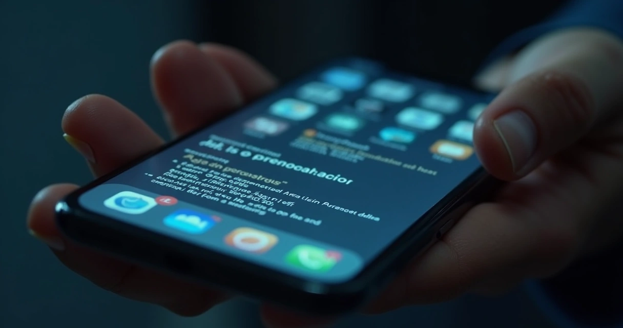 Celular mostrando vazamento de dados pessoais em rede social 