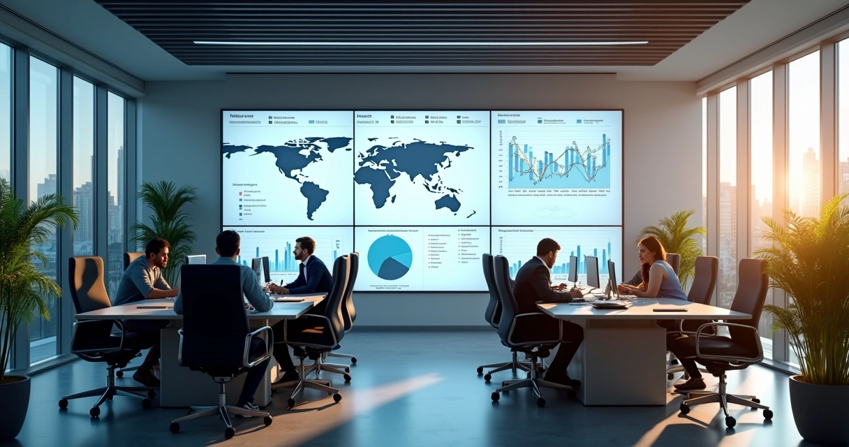 Cenário de inteligência comercial B2B moderna 