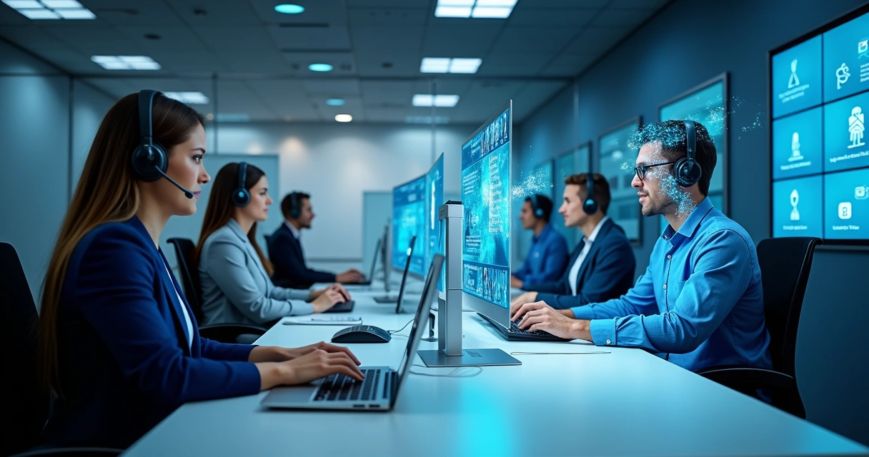 Operação de central de atendimento de franquias com agentes virtuais e humanos 