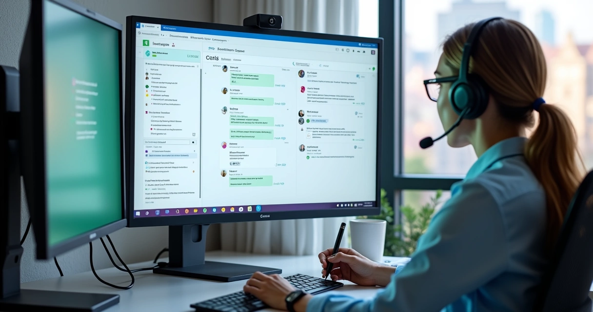 Painel com mensagens de WhatsApp, Instagram e Facebook em uma só tela