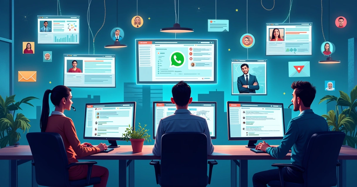 Central de atendimento digital com vários canais integrados em tela única