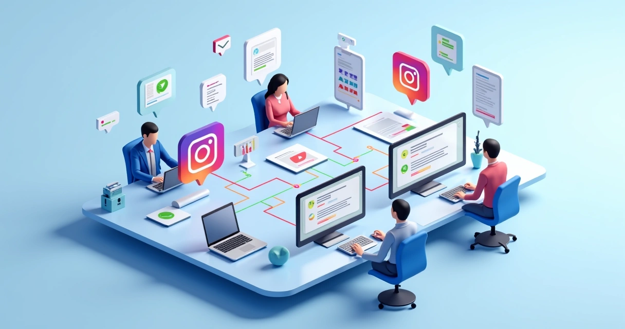 Central de atendimento digital integrando vários canais de mensagens