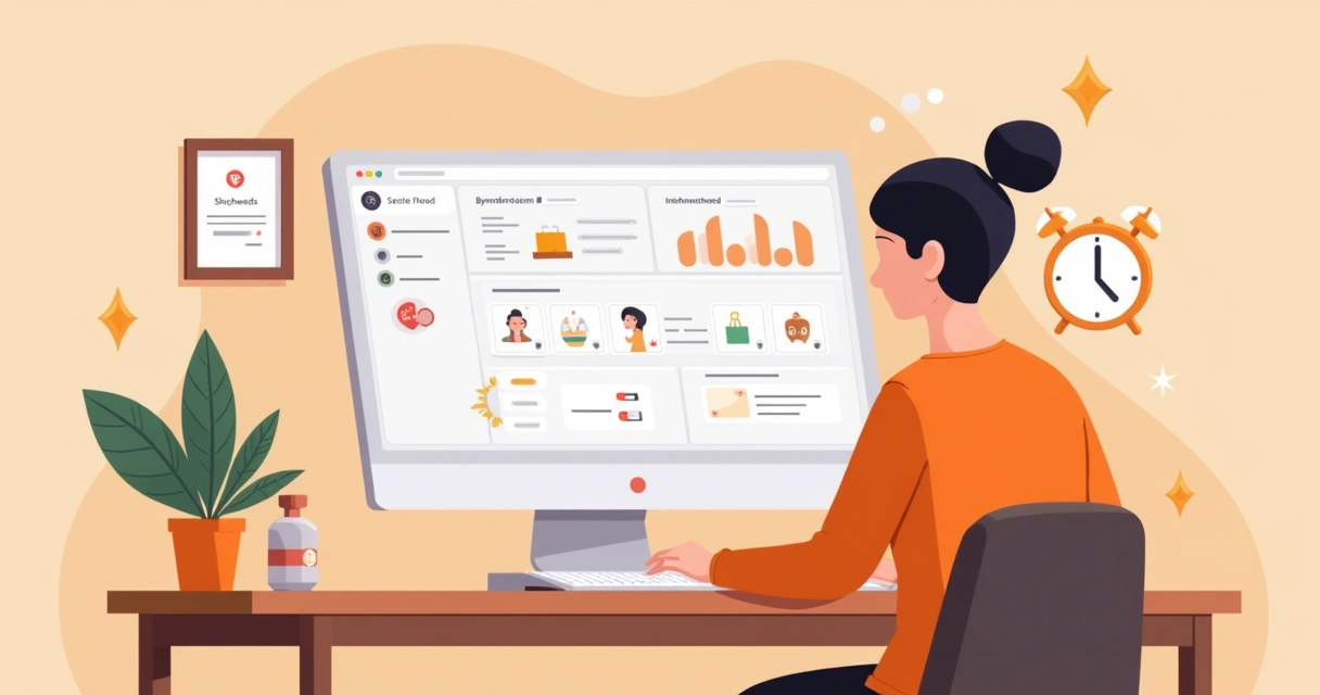 Painel do vendedor Shopee com menu de configuração de cupons