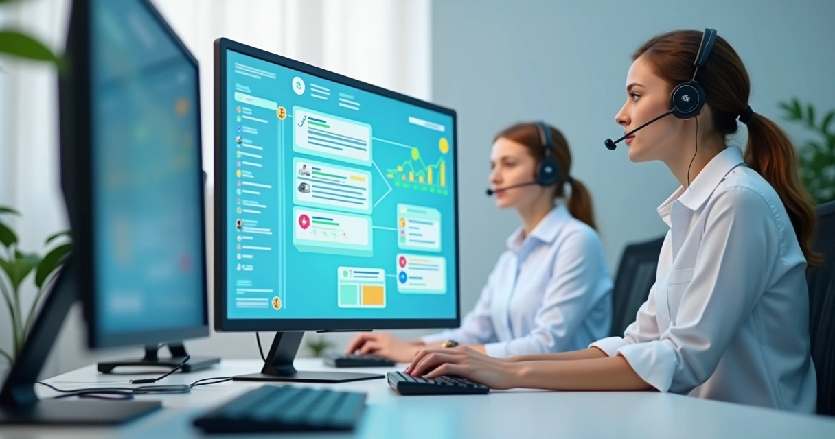 Tela mostrando centralização de canais de atendimento ao cliente 