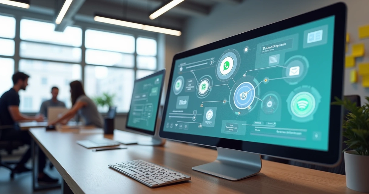 Dashboard de atendimento mostrando vários canais integrados 