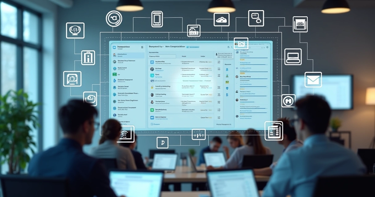 Painel visual com diferentes canais de atendimento centralizados 