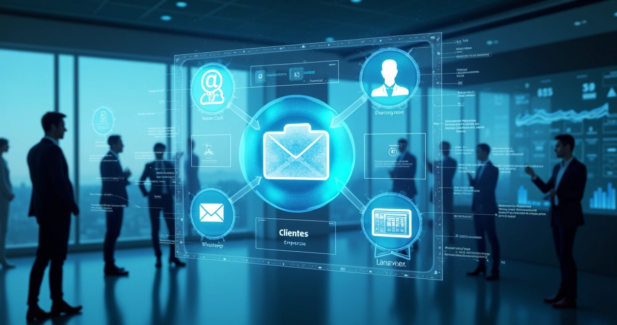 Painel digital mostra centralização de canais de comunicação e documentos