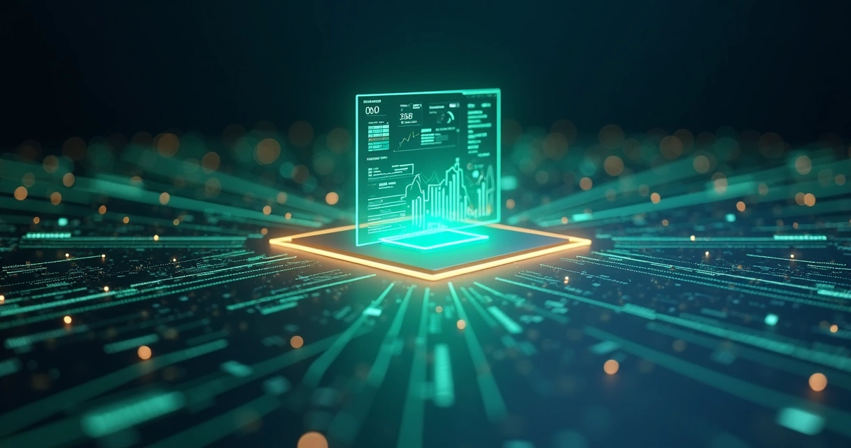 Ilustração de contas financeiras convergindo para um único painel central 