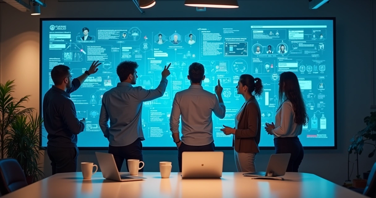 Equipe de TI analisando centralização de contratos em um sistema 